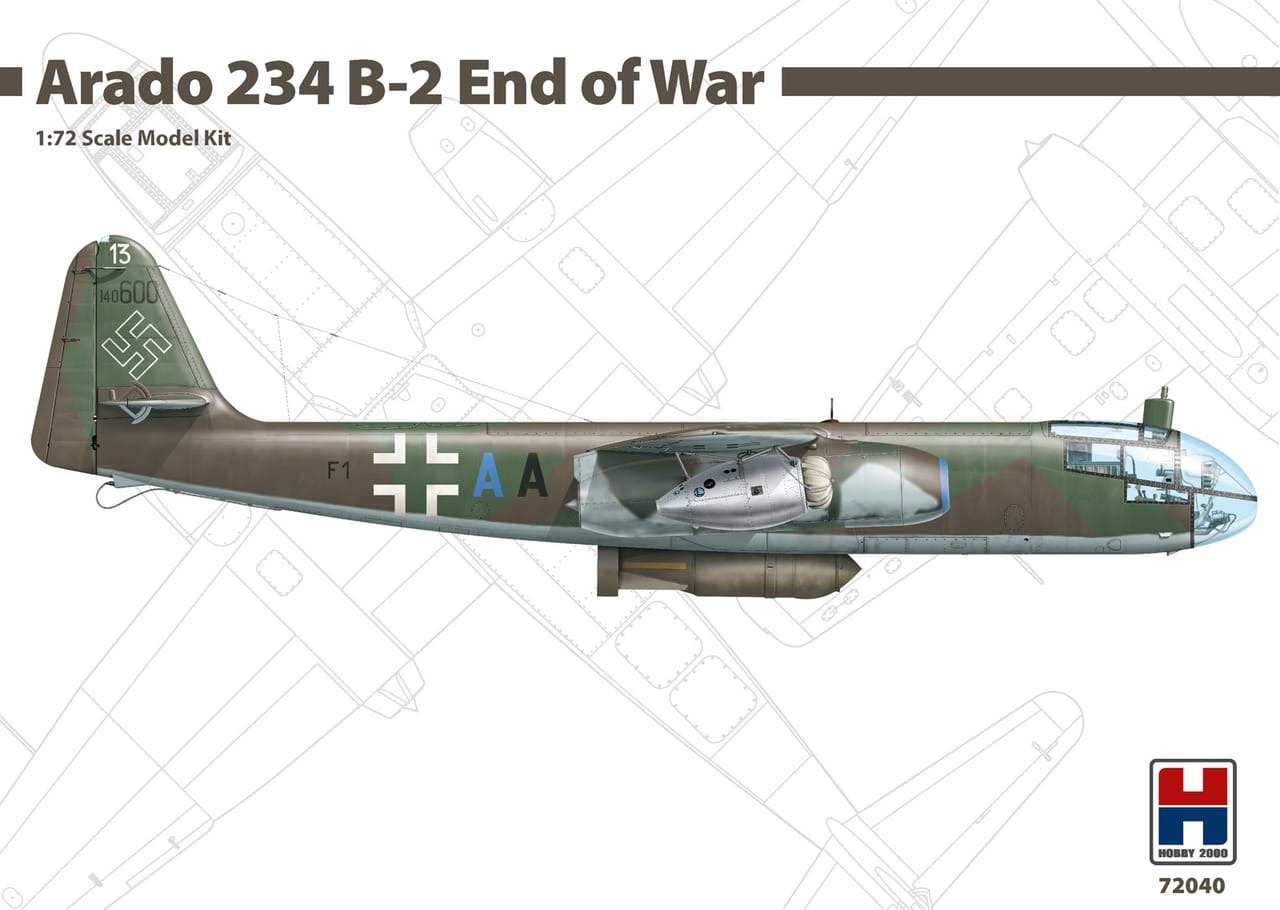 Dragon-Hobby2000 Arado 234 B-2 End of War in 1:72 NEW